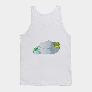 turtle behind stone Tank Top